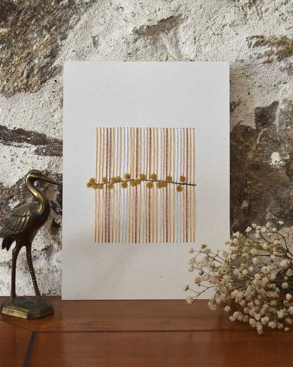 Herbier Brodé - Ligne de Mimosa
