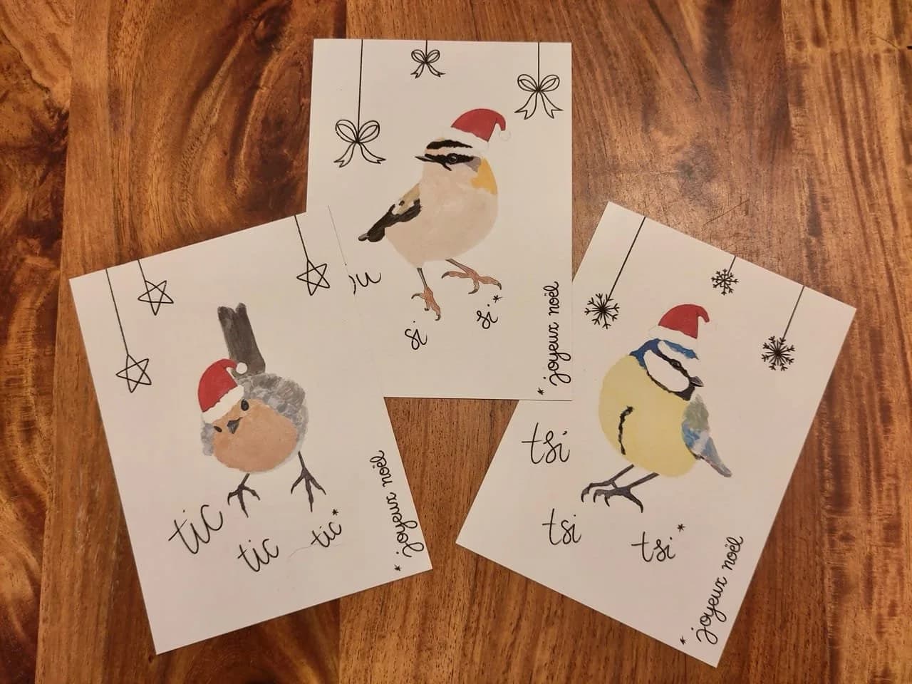 Carte Vœux d’Oiseaux — Roitelet triple bandeau