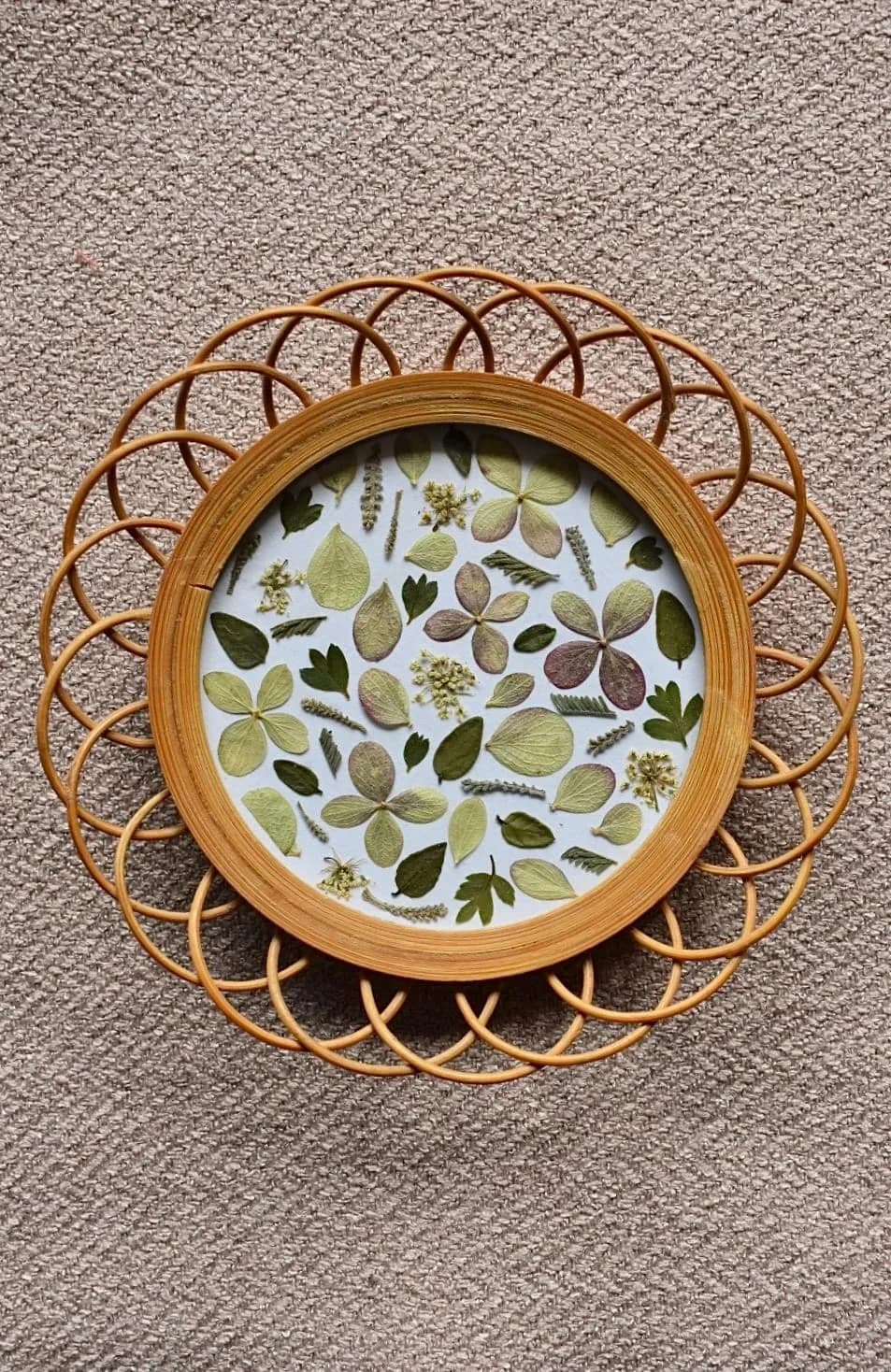 Herbier rose et vert