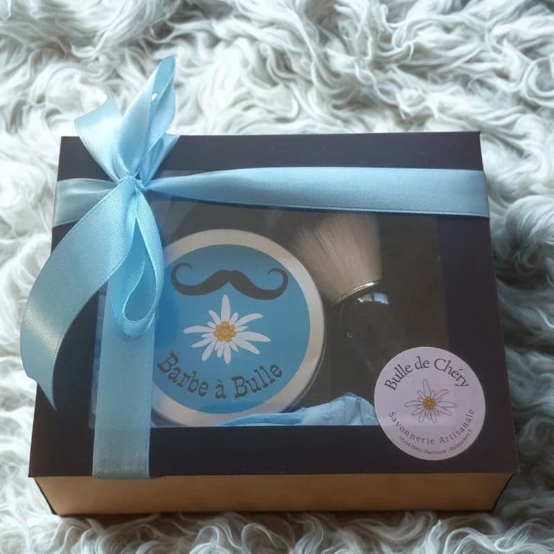 Coffret Rasage avec savon Barbe à Bulle et blaireau