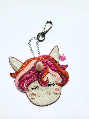 Tableau/Porte-clé "LICORNE ENDORMIE"