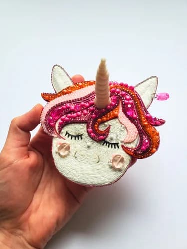 Tableau/Porte-clé "LICORNE ENDORMIE"