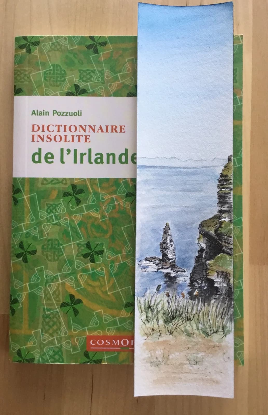 Marque-page aquarelle Irlande, Cliffs of Moher, aquarelle originale — vue 2