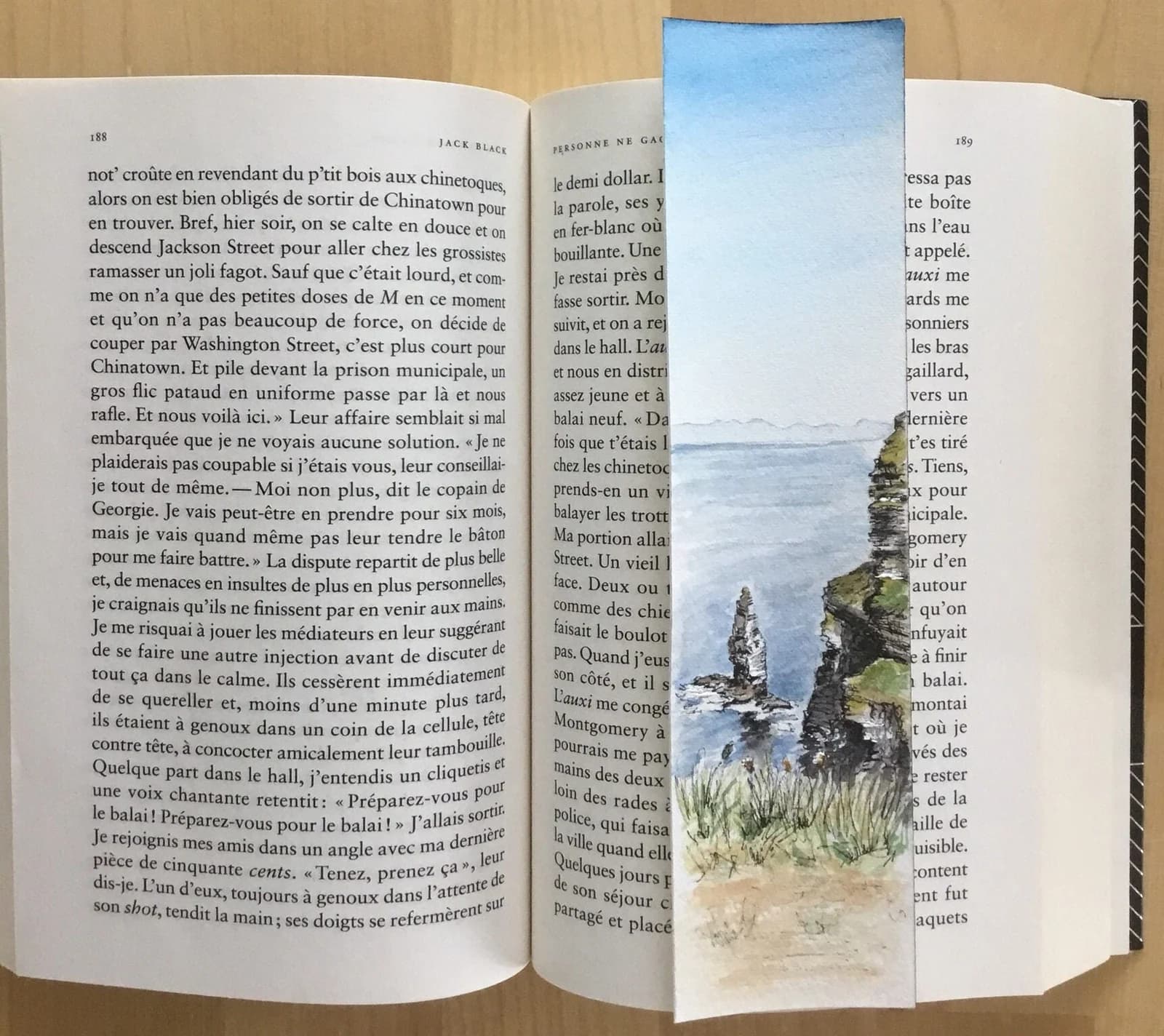 Marque-page aquarelle Irlande, Cliffs of Moher, aquarelle originale — vue 1