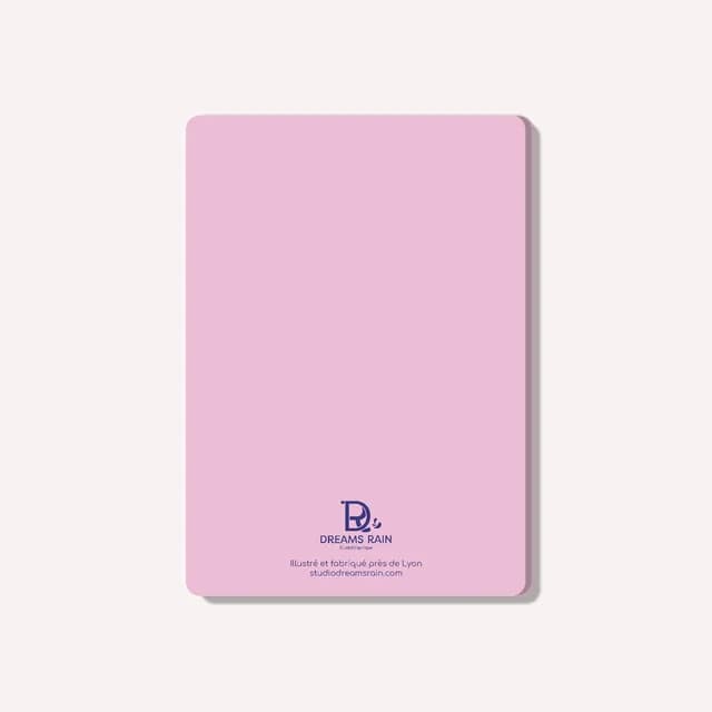 Carte postale double avec illustration marine d'une tortue et coraux roses