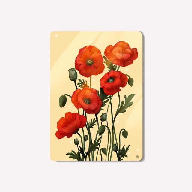 Carte postale double coquelicots - photo 1