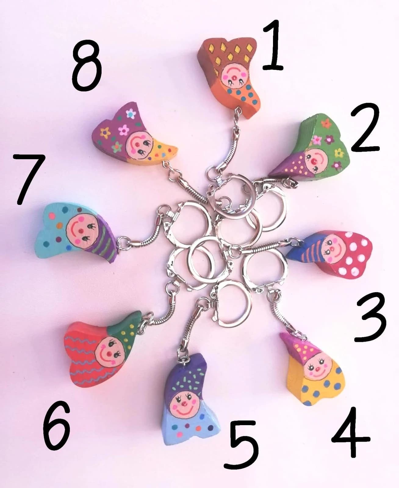 Porte clef en bois lutin porte-bonheur fantaisie fait à la main, porte-clé décoratif cadeau pour crémaillère, pièce……