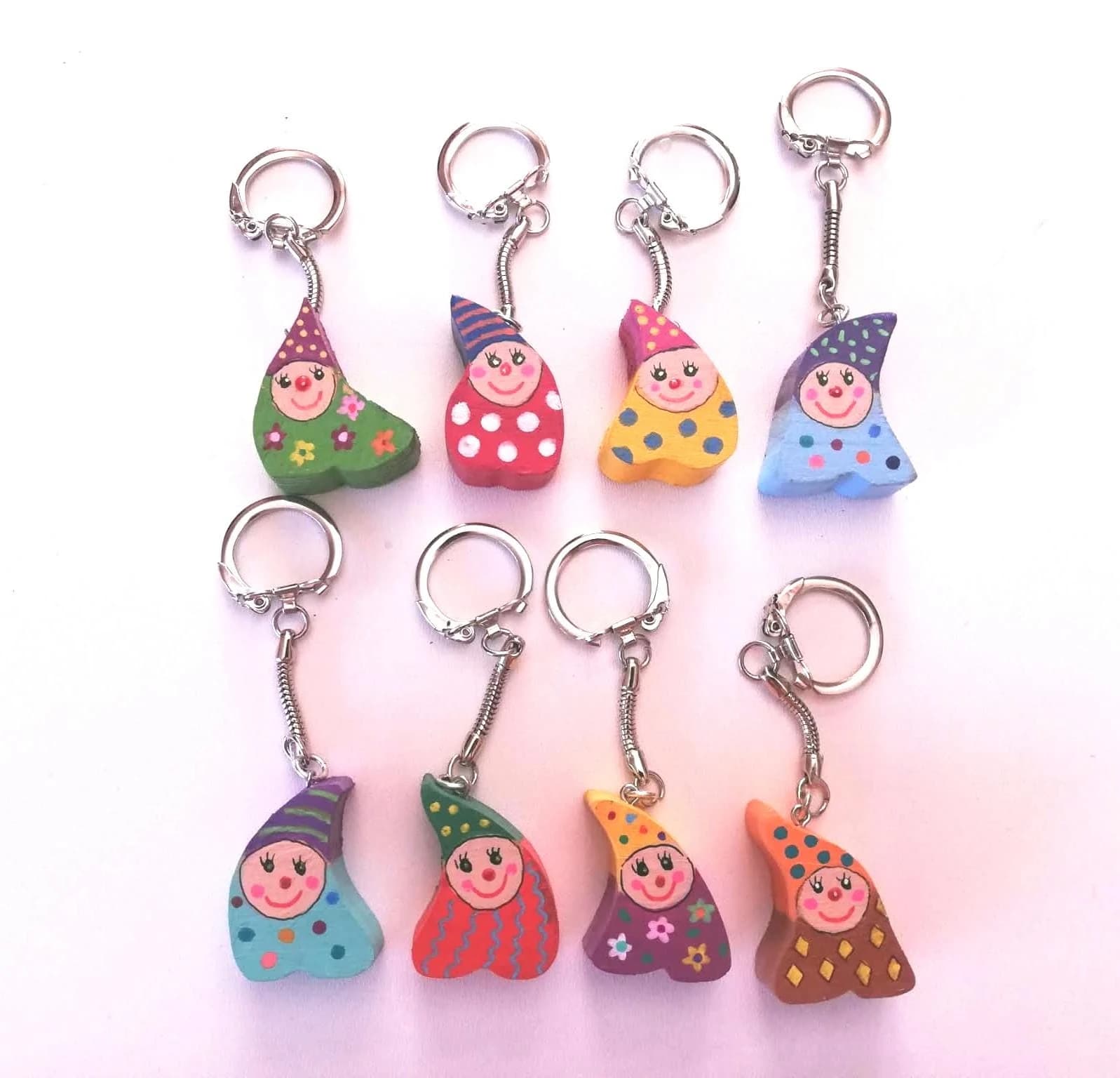 Porte clef en bois lutin porte-bonheur fantaisie fait à la main, porte-clé décoratif cadeau pour crémaillère, pièce…… — photo 2