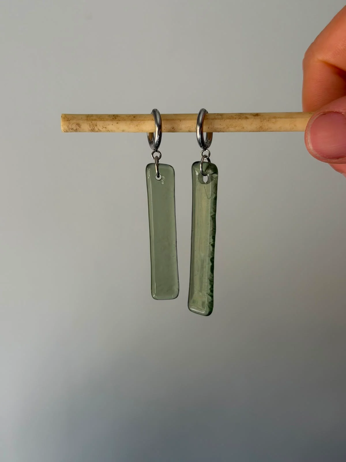 Boucles d’oreilles en verre recyclé - vert