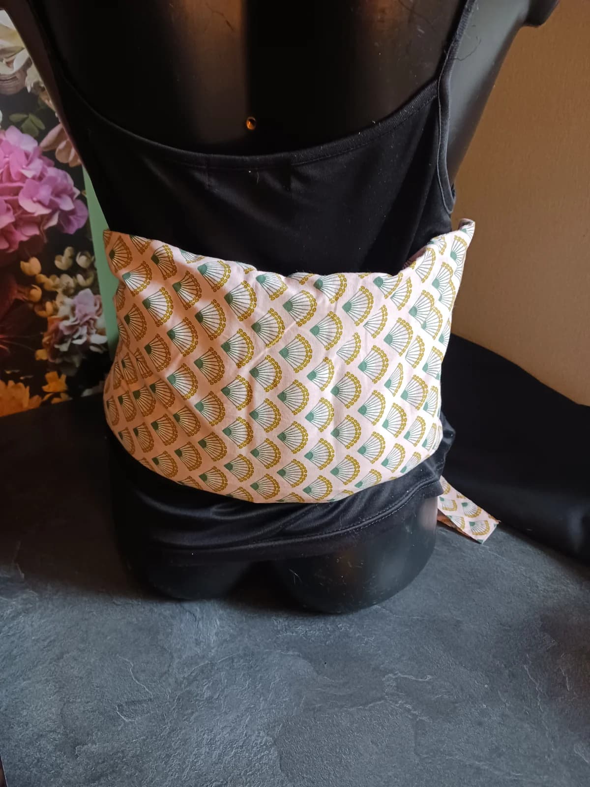 Bouillotte Ceinture lombaire textile à motifs éventails