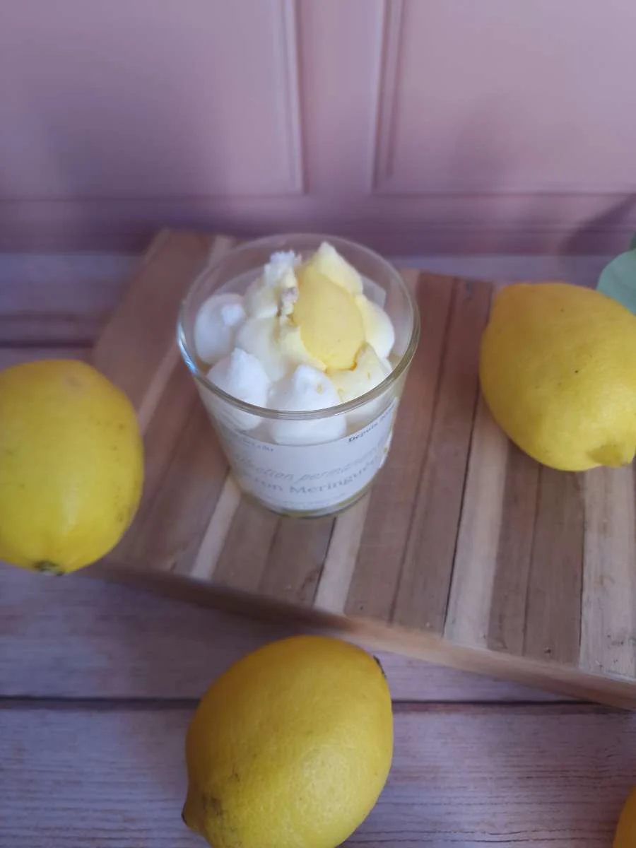 Bougie gourmande parfumée citron meringué