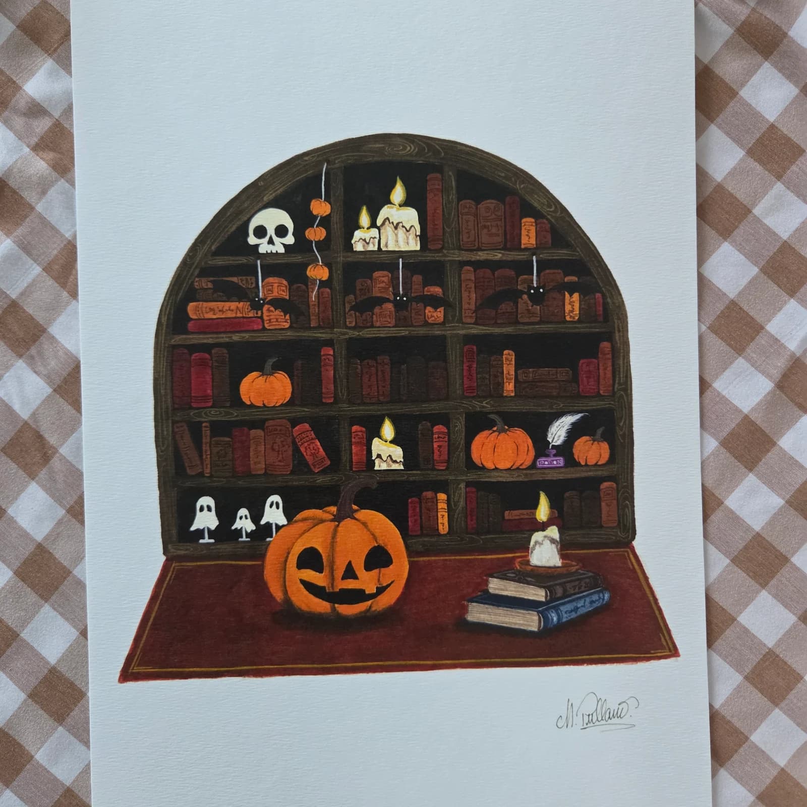 Illustration La bibliothèque d’Halloween