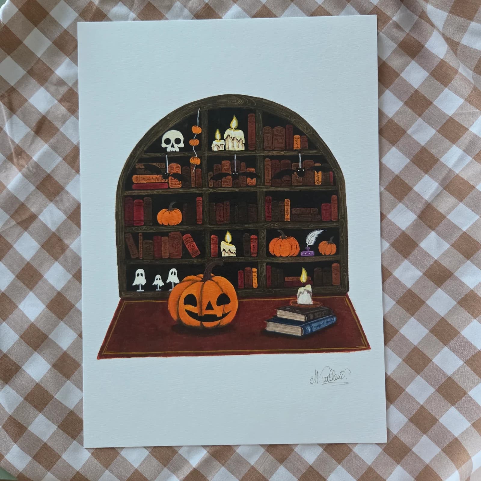 Illustration La bibliothèque d’Halloween