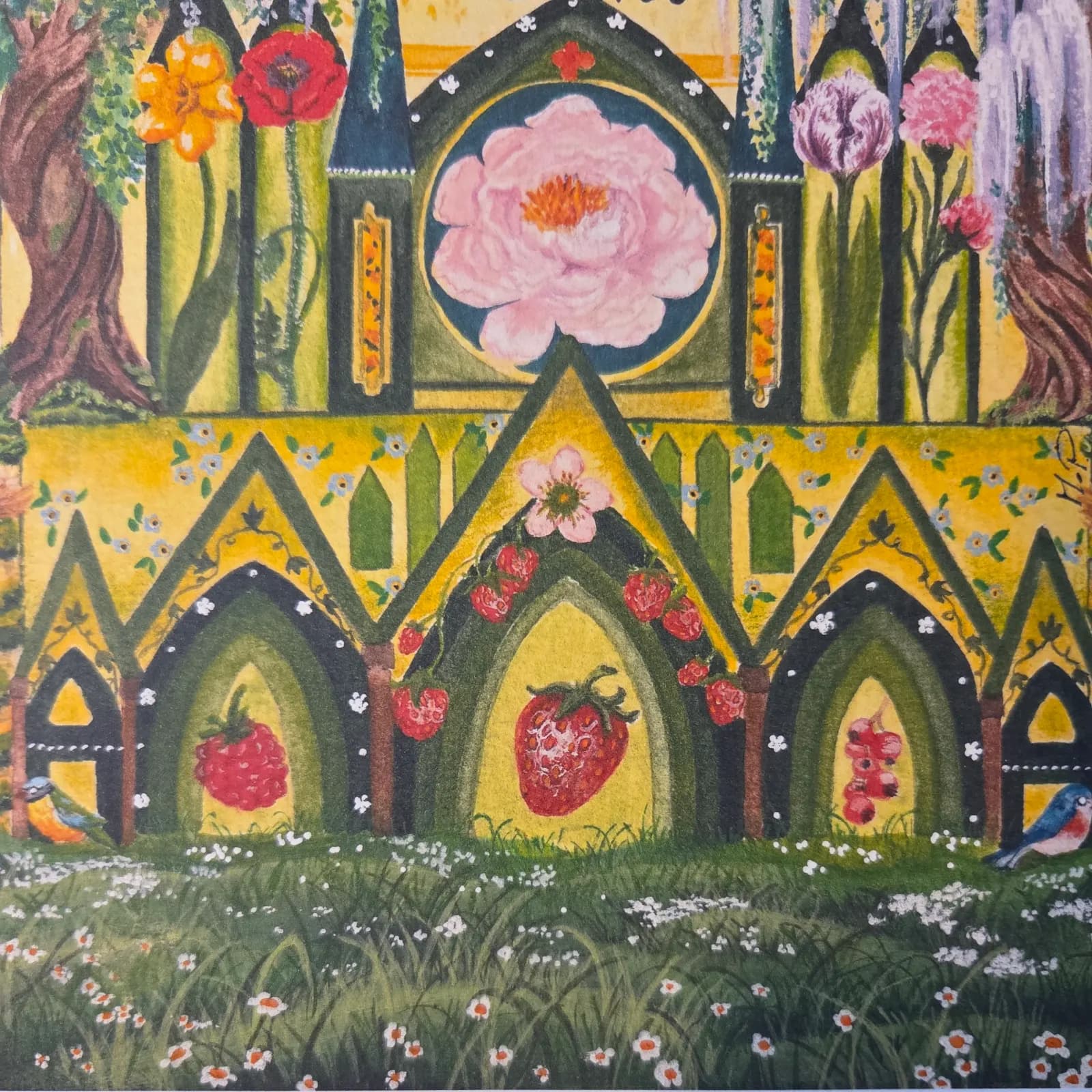 Illustration cathédrale de Reims version été