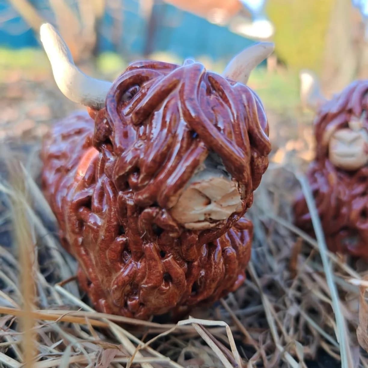 Figurines en céramique vaches des Highlands